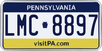PA license plate LMC8897