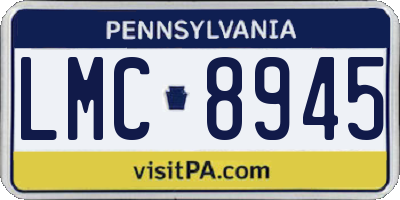PA license plate LMC8945