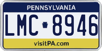 PA license plate LMC8946