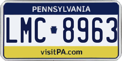 PA license plate LMC8963