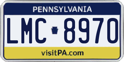 PA license plate LMC8970