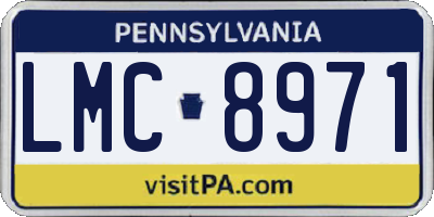 PA license plate LMC8971