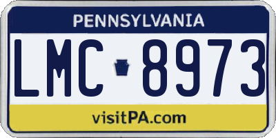 PA license plate LMC8973