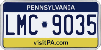 PA license plate LMC9035