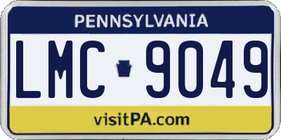 PA license plate LMC9049