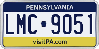 PA license plate LMC9051