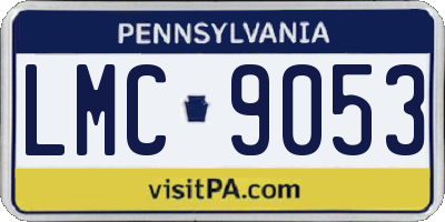 PA license plate LMC9053