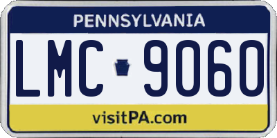 PA license plate LMC9060
