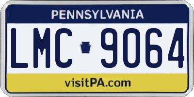PA license plate LMC9064