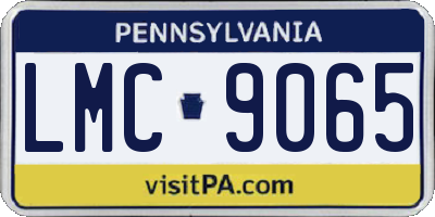 PA license plate LMC9065