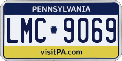 PA license plate LMC9069