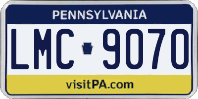 PA license plate LMC9070