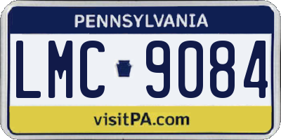 PA license plate LMC9084
