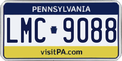 PA license plate LMC9088