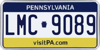 PA license plate LMC9089