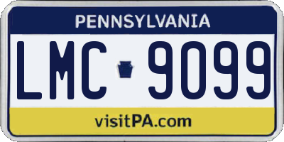 PA license plate LMC9099
