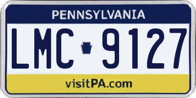 PA license plate LMC9127