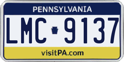 PA license plate LMC9137
