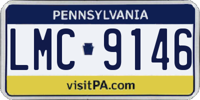 PA license plate LMC9146