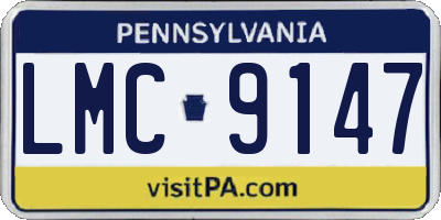 PA license plate LMC9147