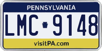 PA license plate LMC9148