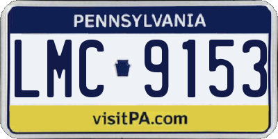 PA license plate LMC9153