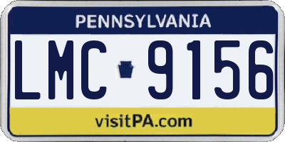 PA license plate LMC9156