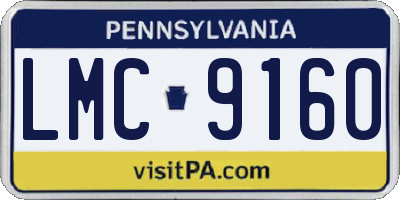 PA license plate LMC9160