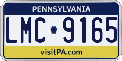 PA license plate LMC9165