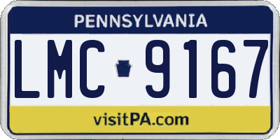 PA license plate LMC9167