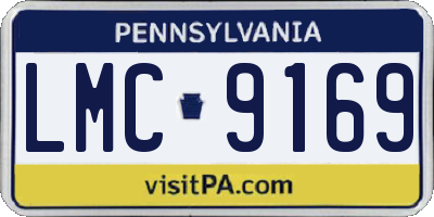 PA license plate LMC9169