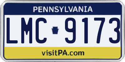 PA license plate LMC9173