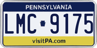 PA license plate LMC9175