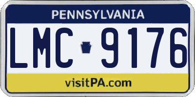 PA license plate LMC9176