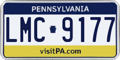 PA license plate LMC9177