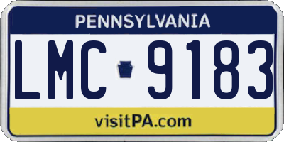 PA license plate LMC9183