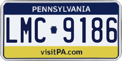 PA license plate LMC9186