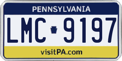 PA license plate LMC9197
