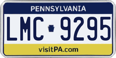 PA license plate LMC9295