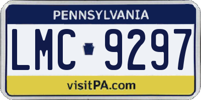 PA license plate LMC9297