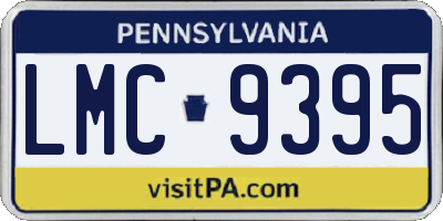 PA license plate LMC9395