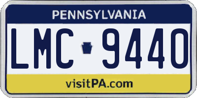 PA license plate LMC9440
