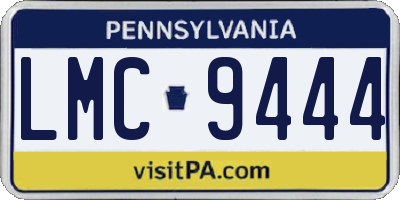 PA license plate LMC9444