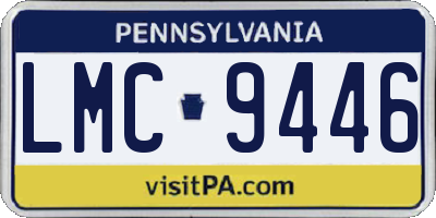 PA license plate LMC9446