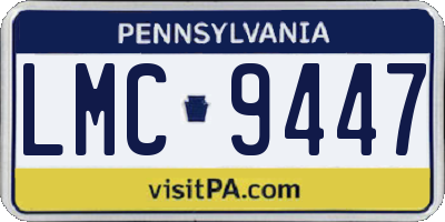 PA license plate LMC9447