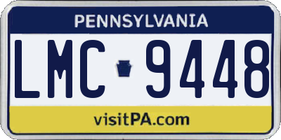 PA license plate LMC9448
