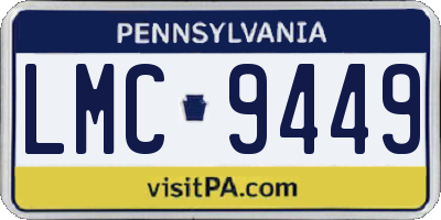 PA license plate LMC9449
