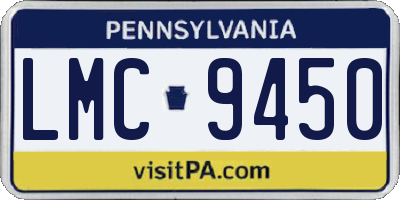 PA license plate LMC9450