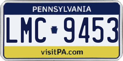 PA license plate LMC9453