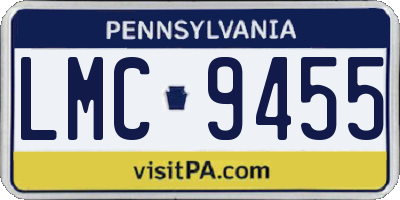 PA license plate LMC9455